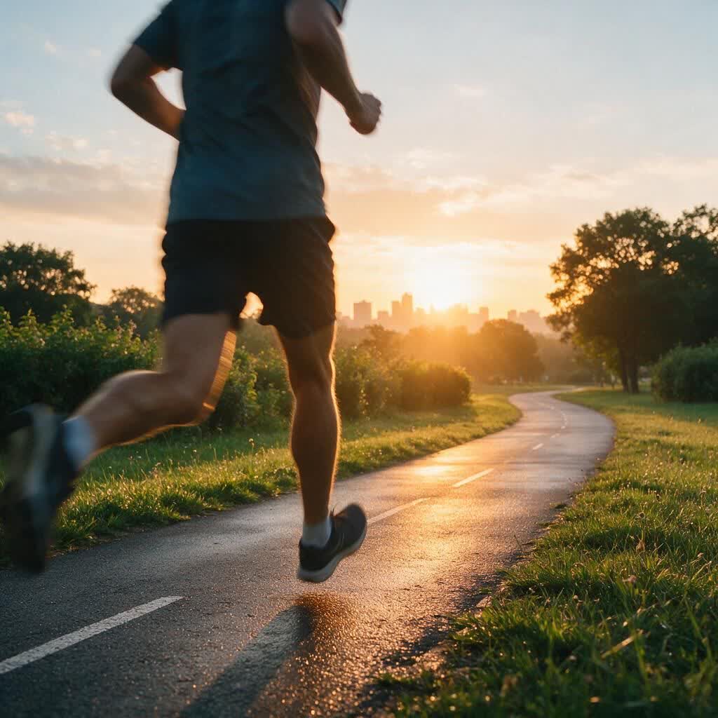 Sunrise run, a sense of energy
