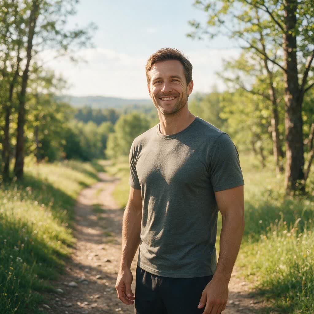A confident man standing outdoors